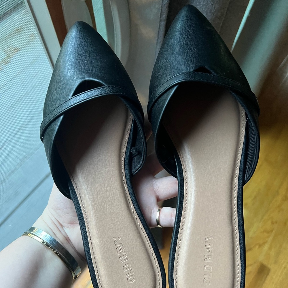 Faux Leather Slides Old Navy